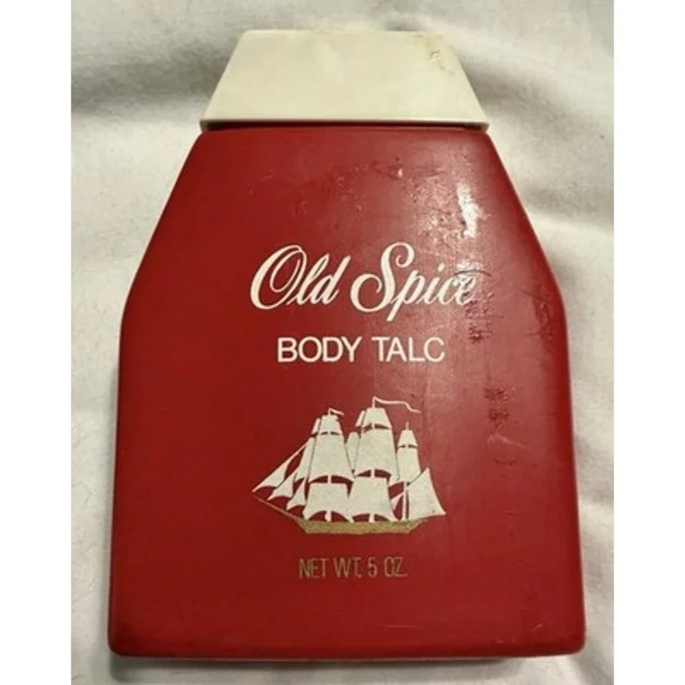 OLD SPICE BODY TALC - 5 oz. MADE IN USA CLIFTON N.J.  FULL- VINTAGE RARE